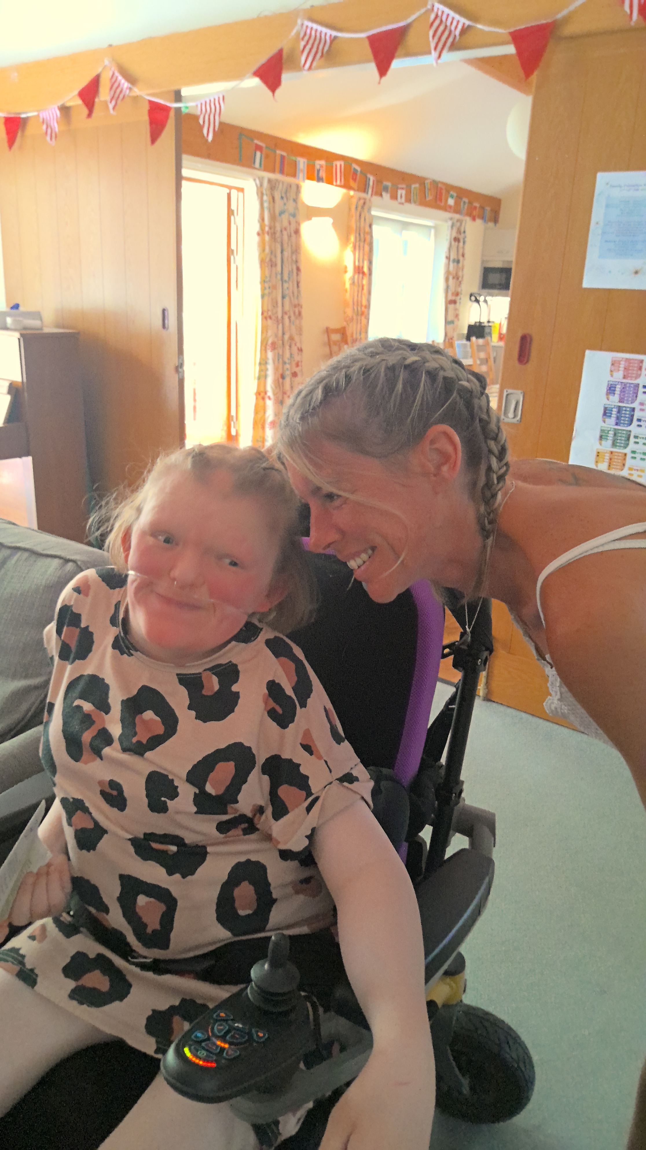 Imogen and her mum at Little Bridge House
